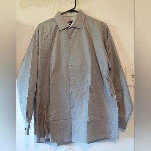 Van Heusen Studio blue and white button down shirt